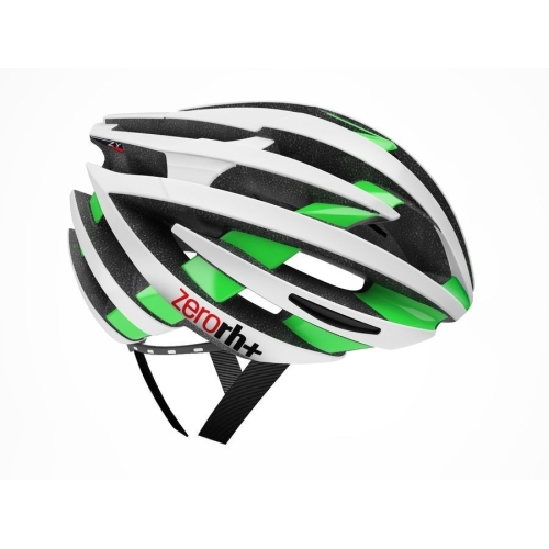 Kask rowerowy zeroRH+ ZY SHINY WHITE-SHINY GREEN - L/XL